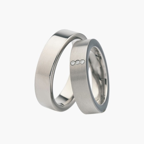 Obrączki ślubne: tytan, płaskie, 5 mm